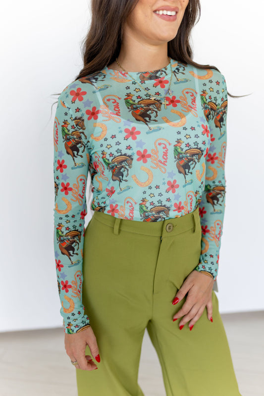 all around cowboy mesh top