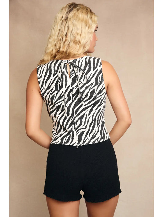 ROWDY ZEBRA TOP
