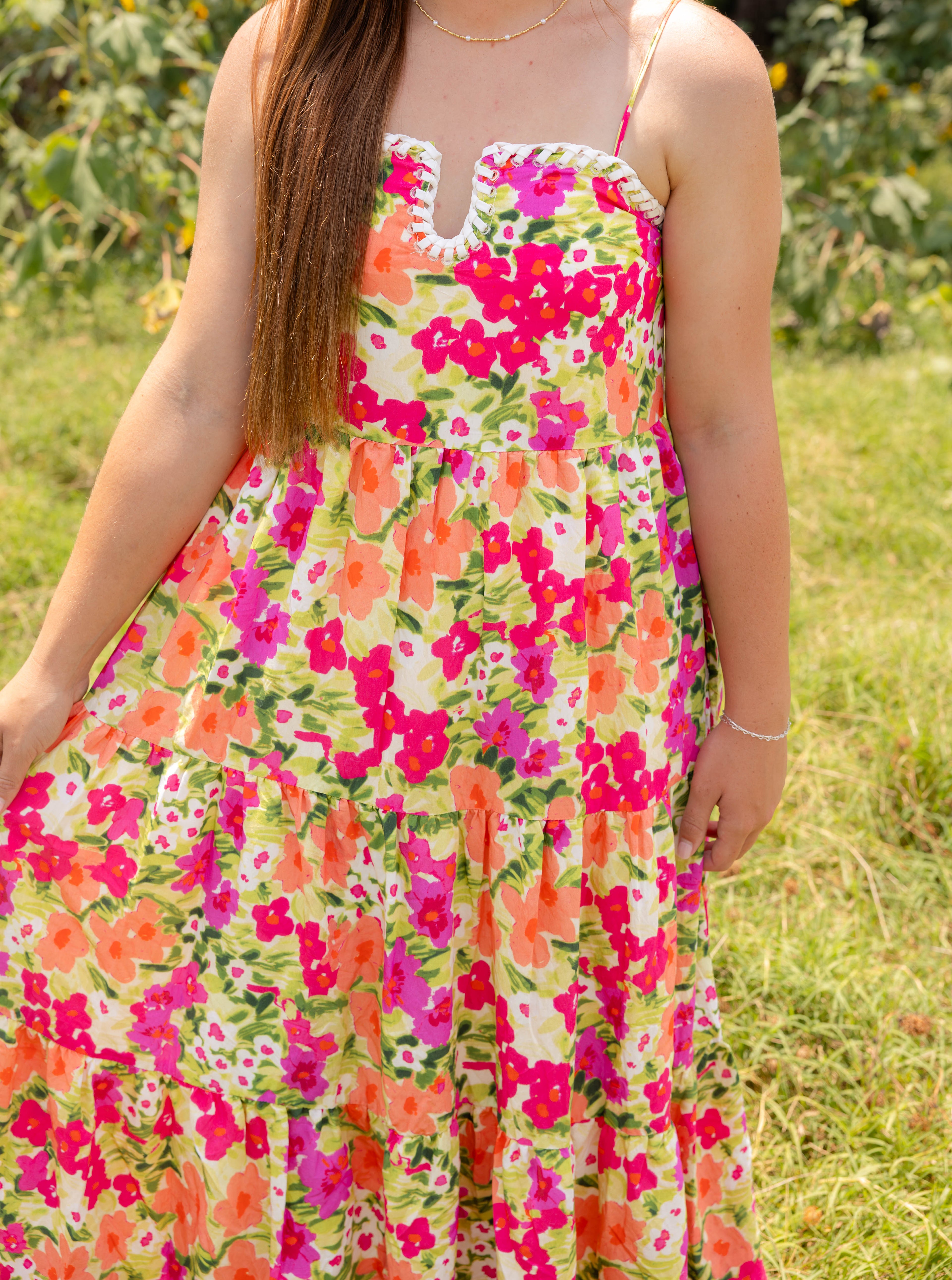 tropical maxi dress