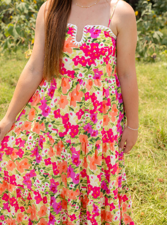 tropical maxi dress