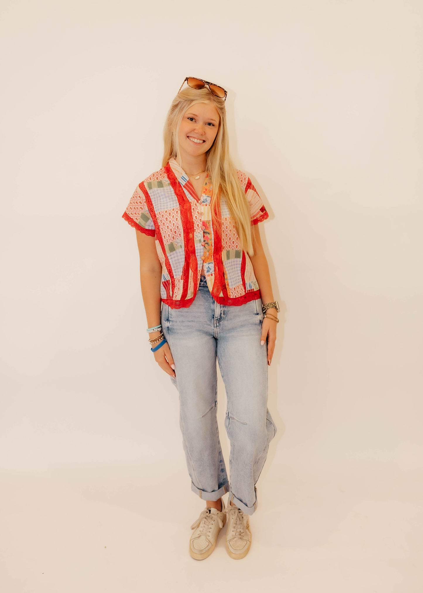 vintage patch work blouse