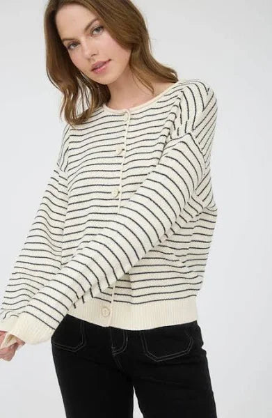 high tide stripped cardigan