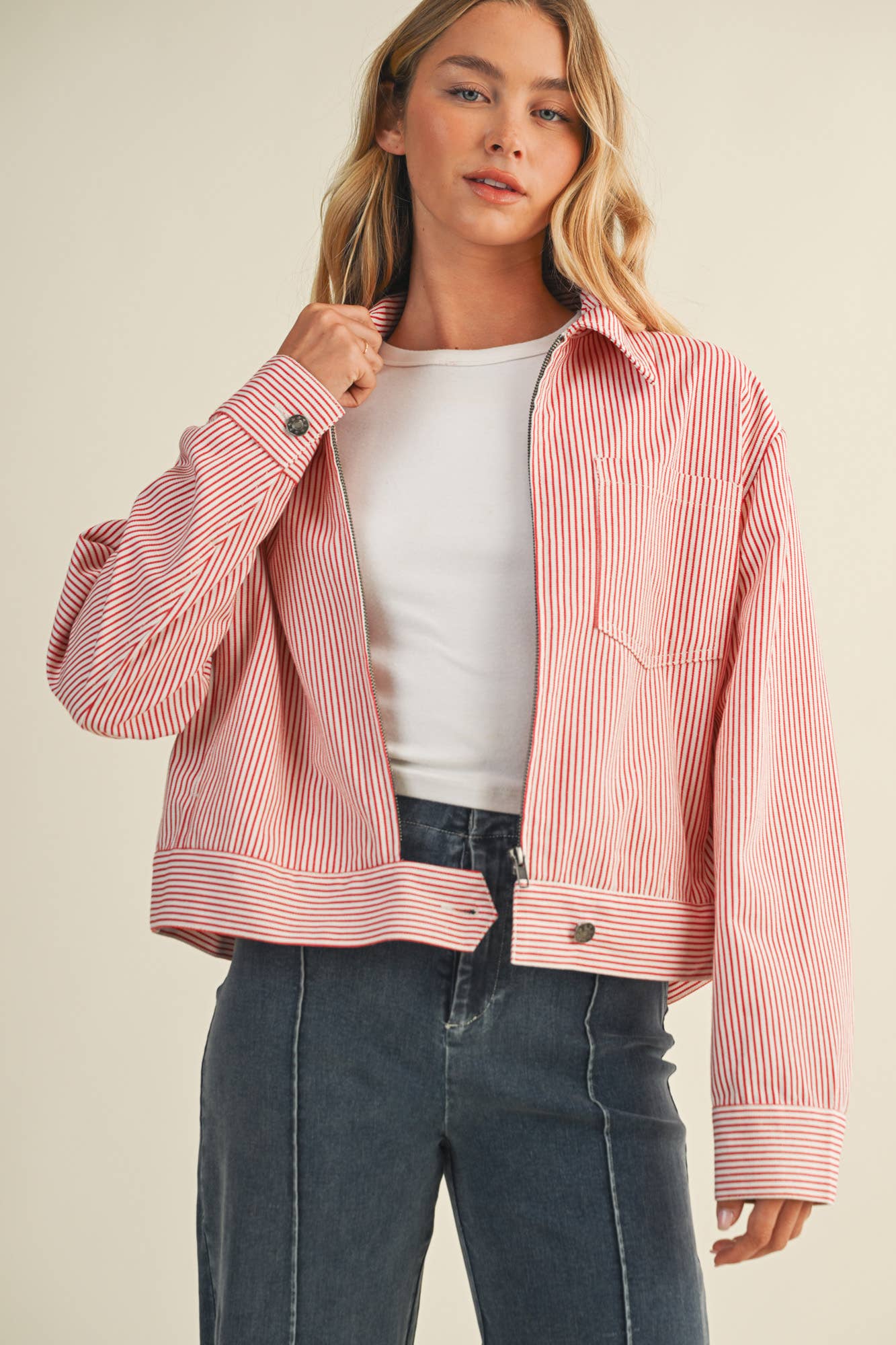 PATCH POCKET ZIP-UP JACKET