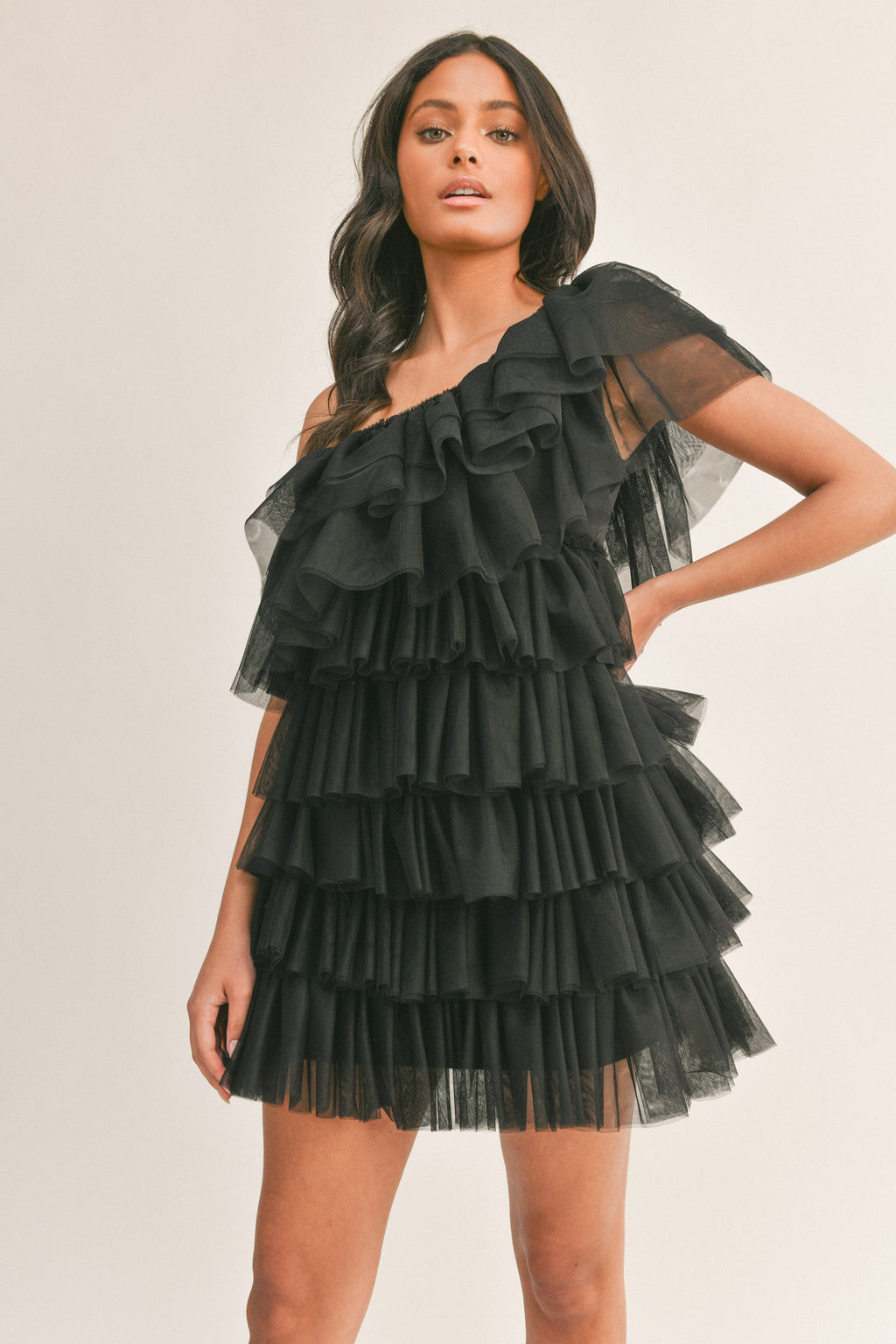 THE FLIRTINI RUFFLE DRESS