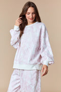 pink camo crewneck