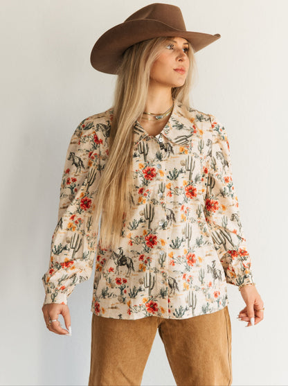 rose cowboy blouse