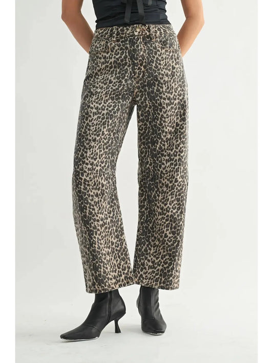 leopard jeans