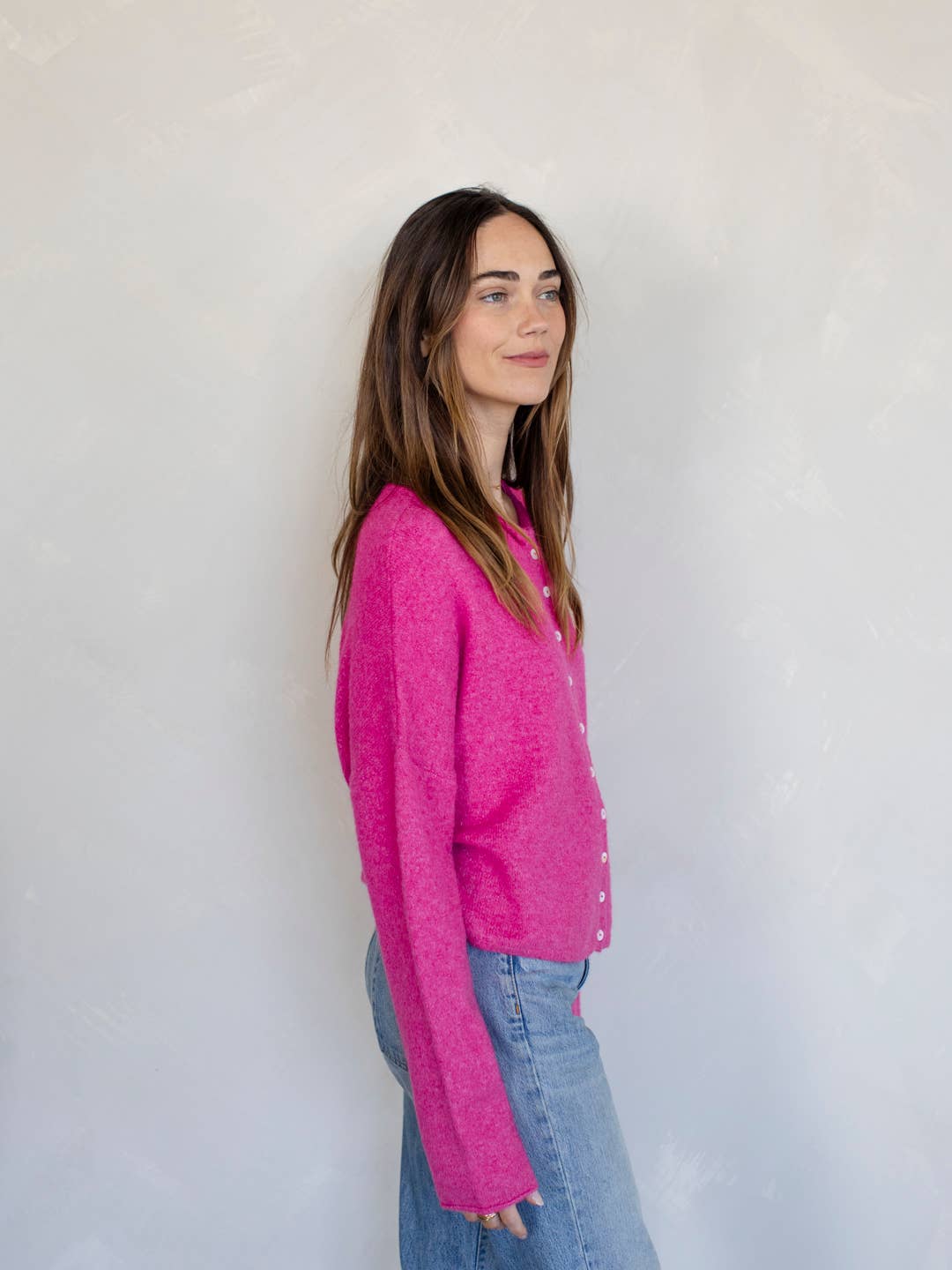Fuchsia Piper Cardigan