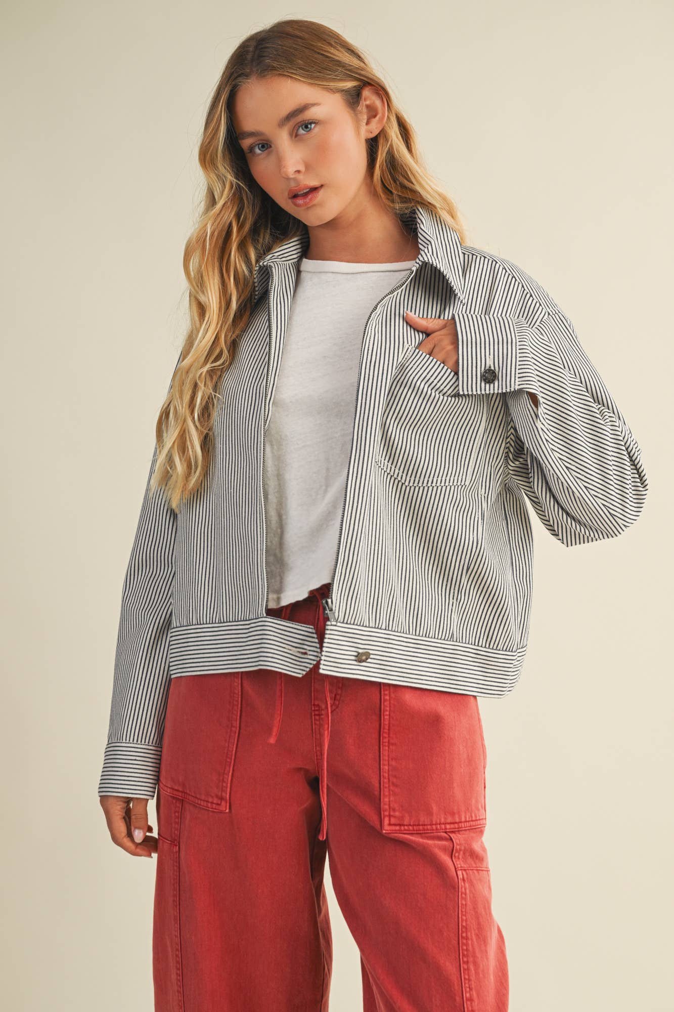 PATCH POCKET ZIP-UP JACKET