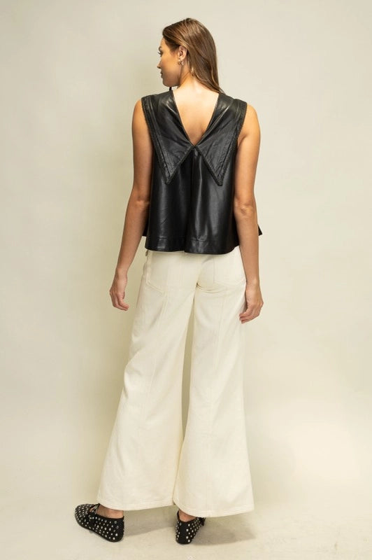 after hours bow faux top