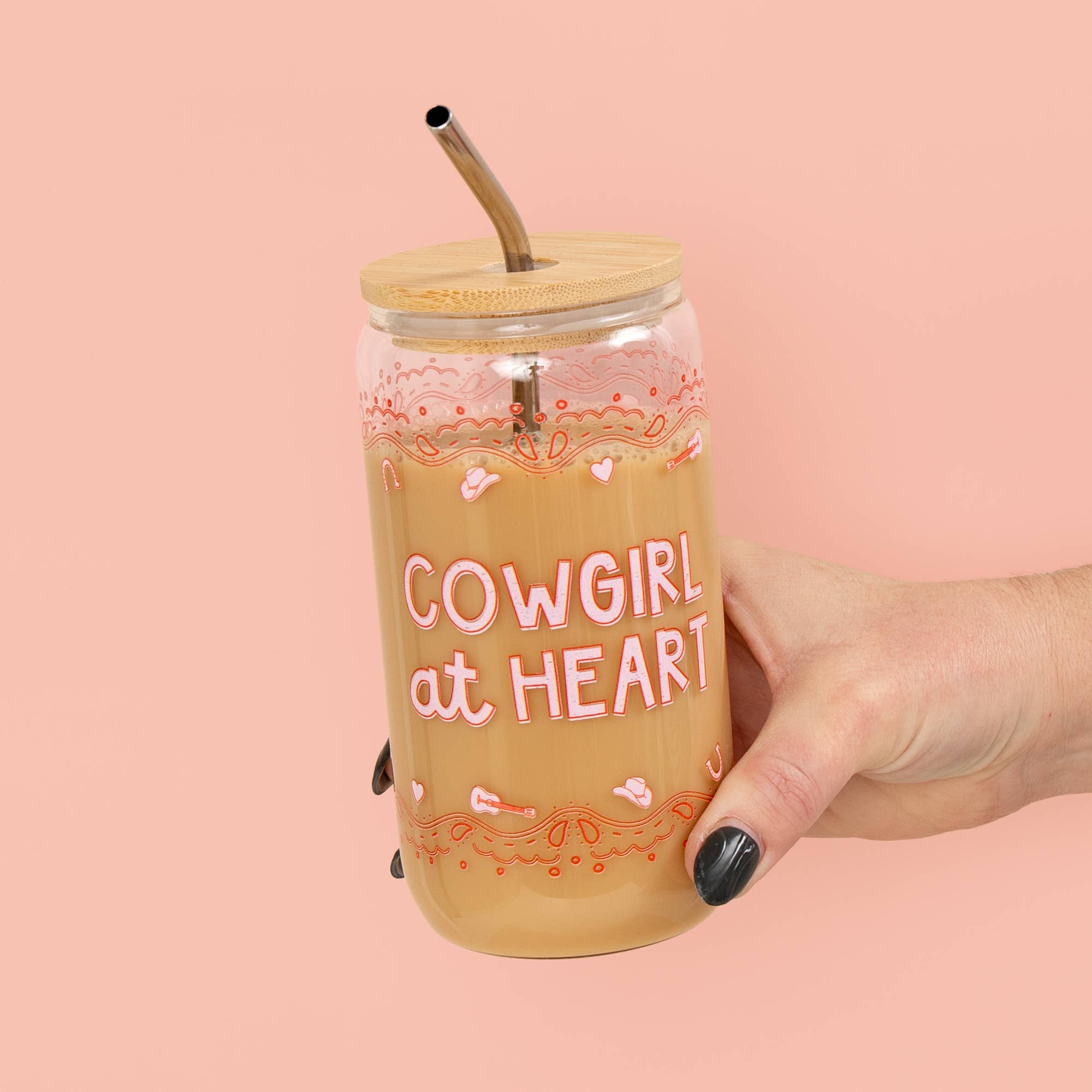 Cowgirl At Heart Western Glass Can
