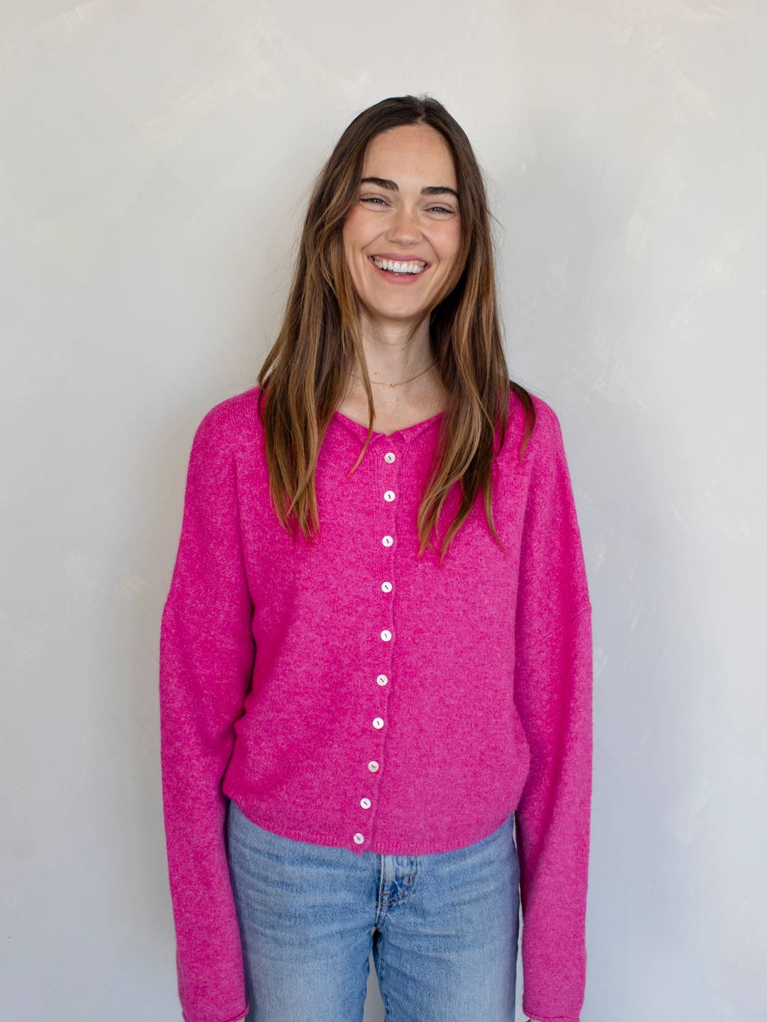 Fuchsia Piper Cardigan