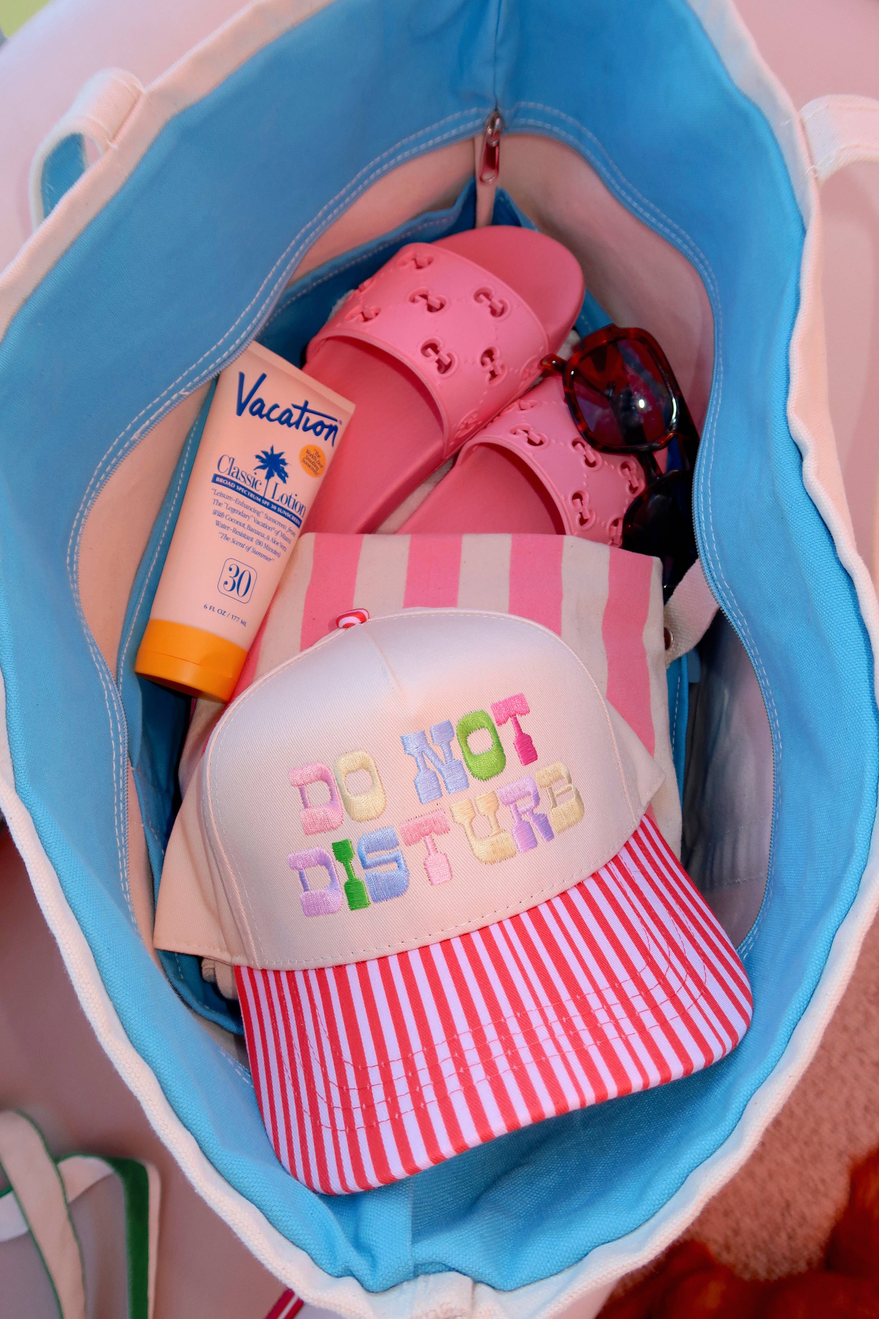 Do Not Disturb- Pink Striped Bill