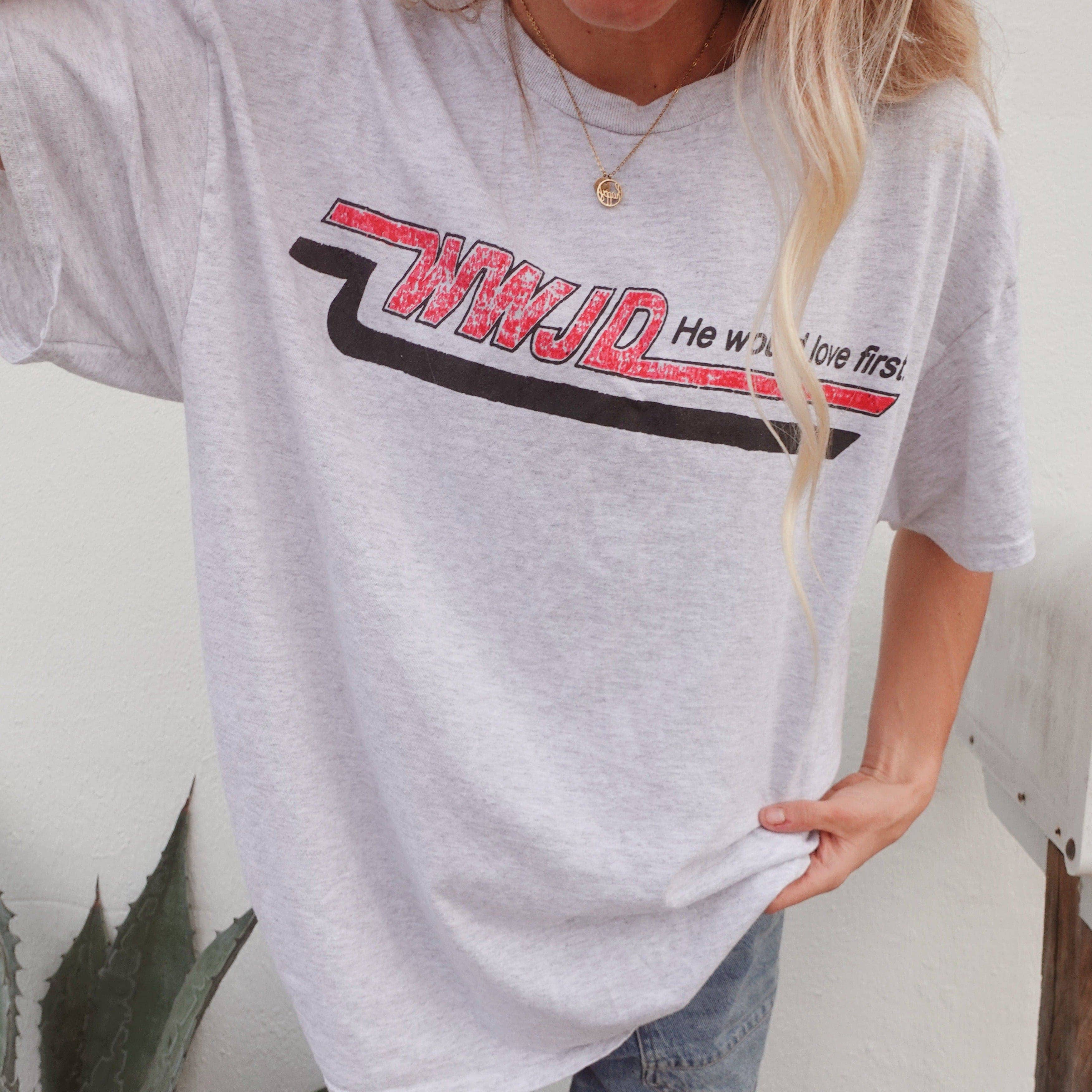 WWJD VINTAGE "SKATER" UNISEX COTTON TEE | ASH