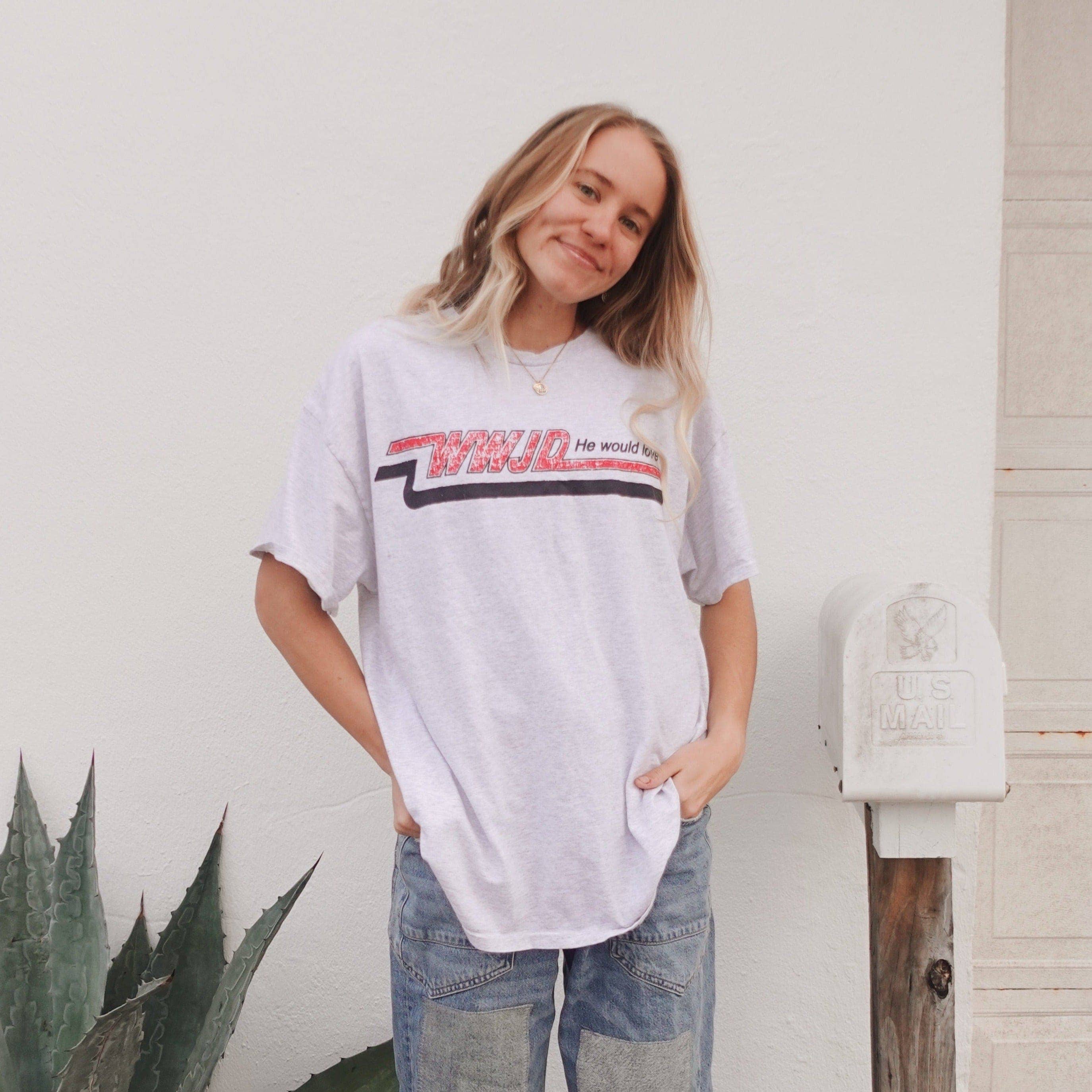 WWJD VINTAGE "SKATER" UNISEX COTTON TEE | ASH