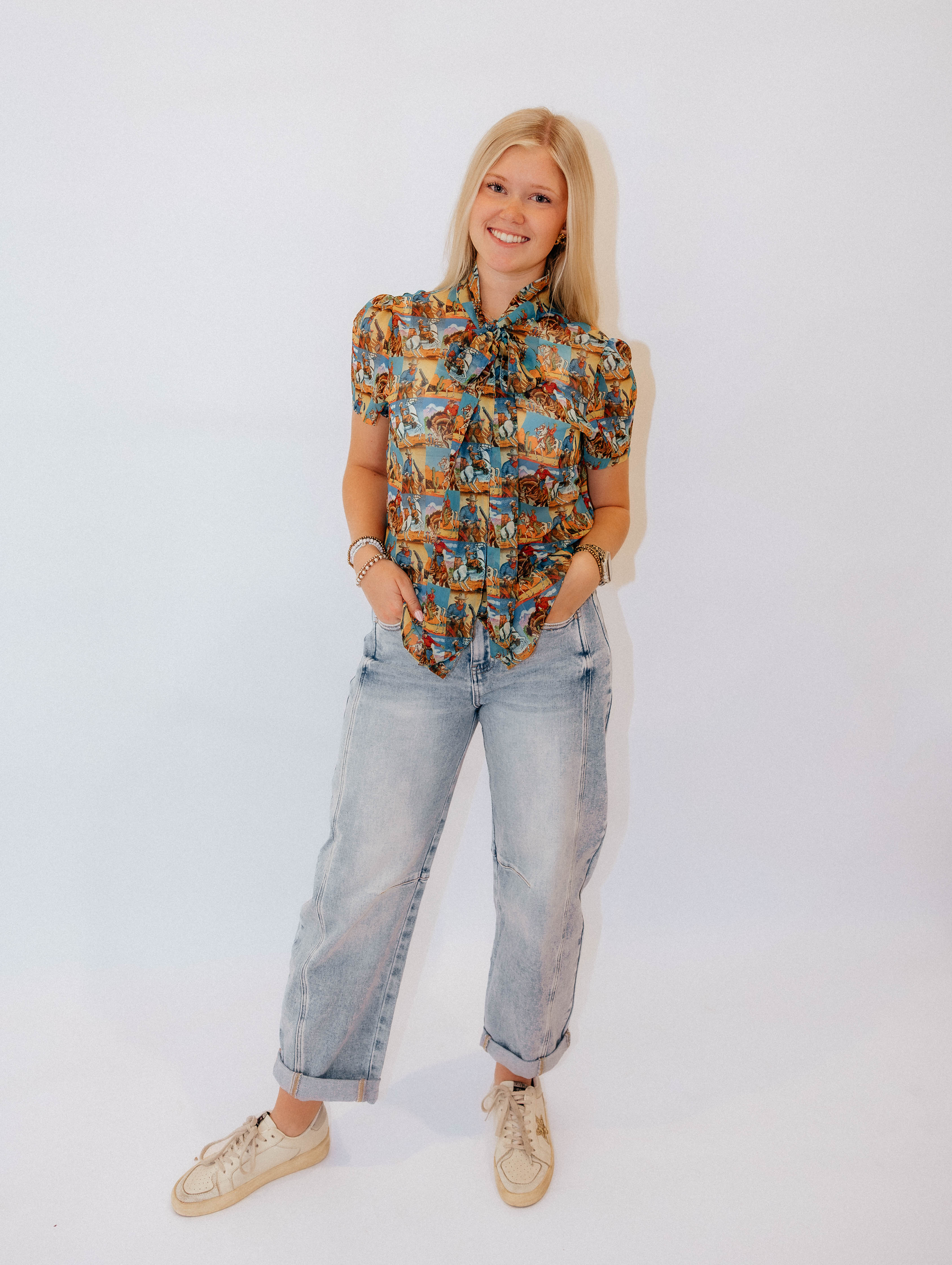old west cowboy blouse