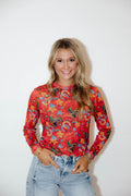 HORSHOE COWBOY MESH TOP