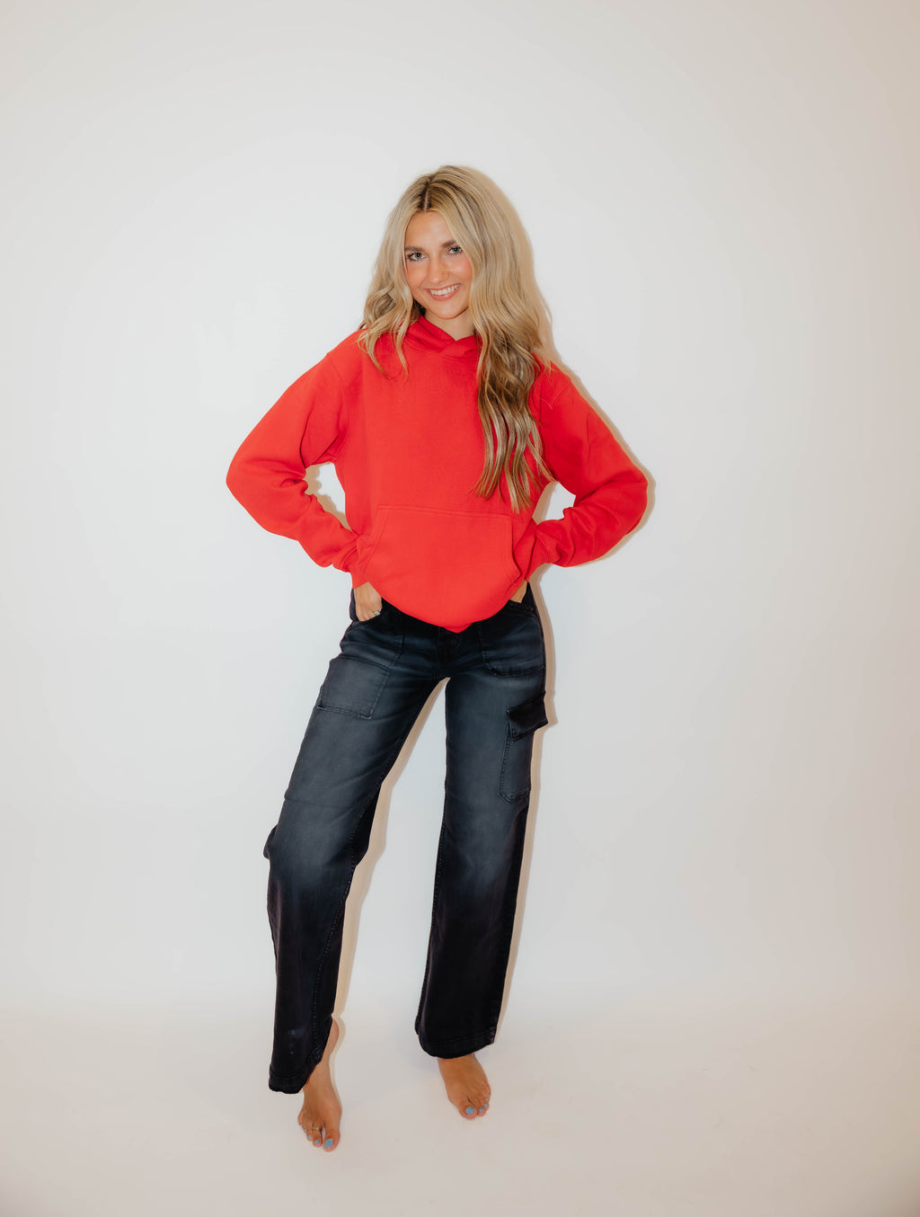 RETRO BLACK CARGO JEANS