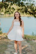 white bubble dress