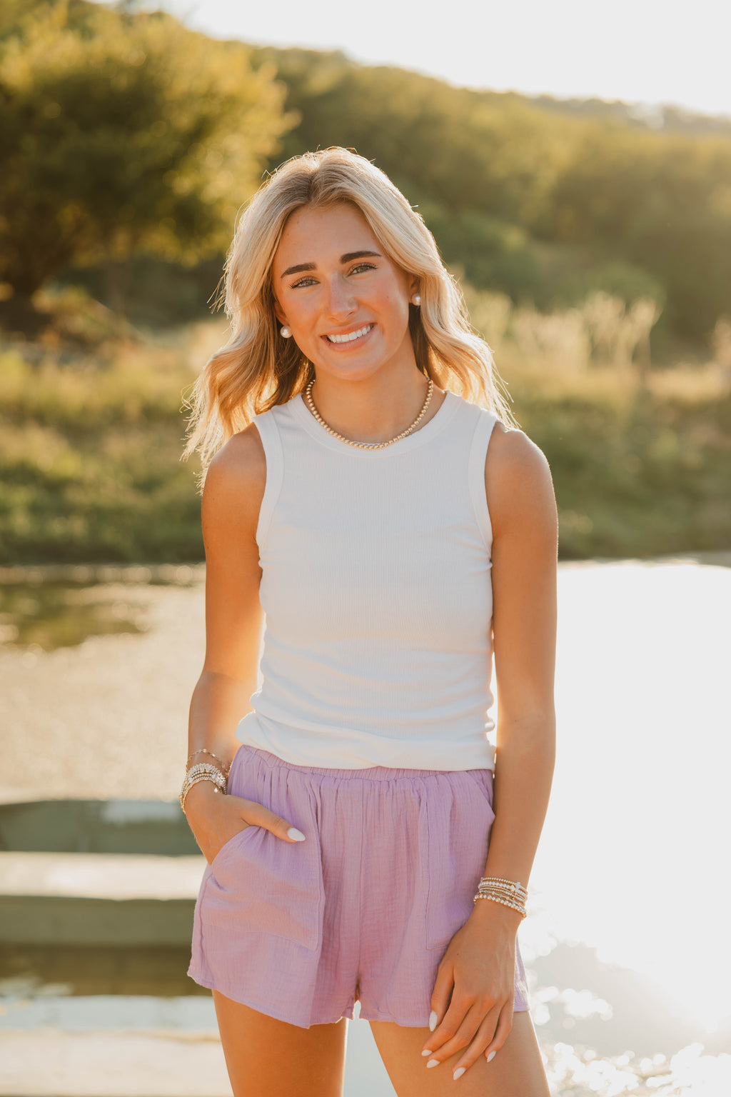 seashore linen shorts