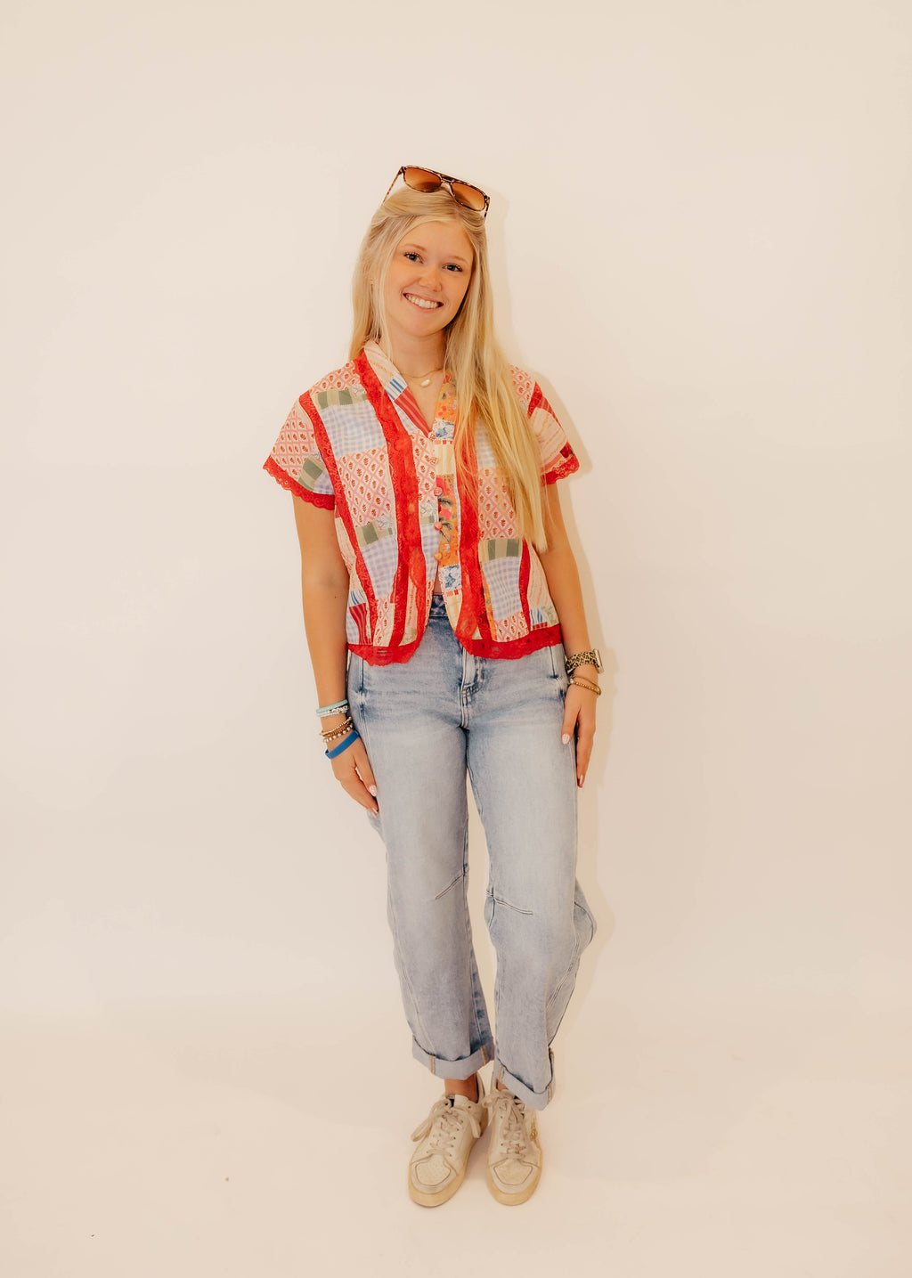 vintage patch work  blouse