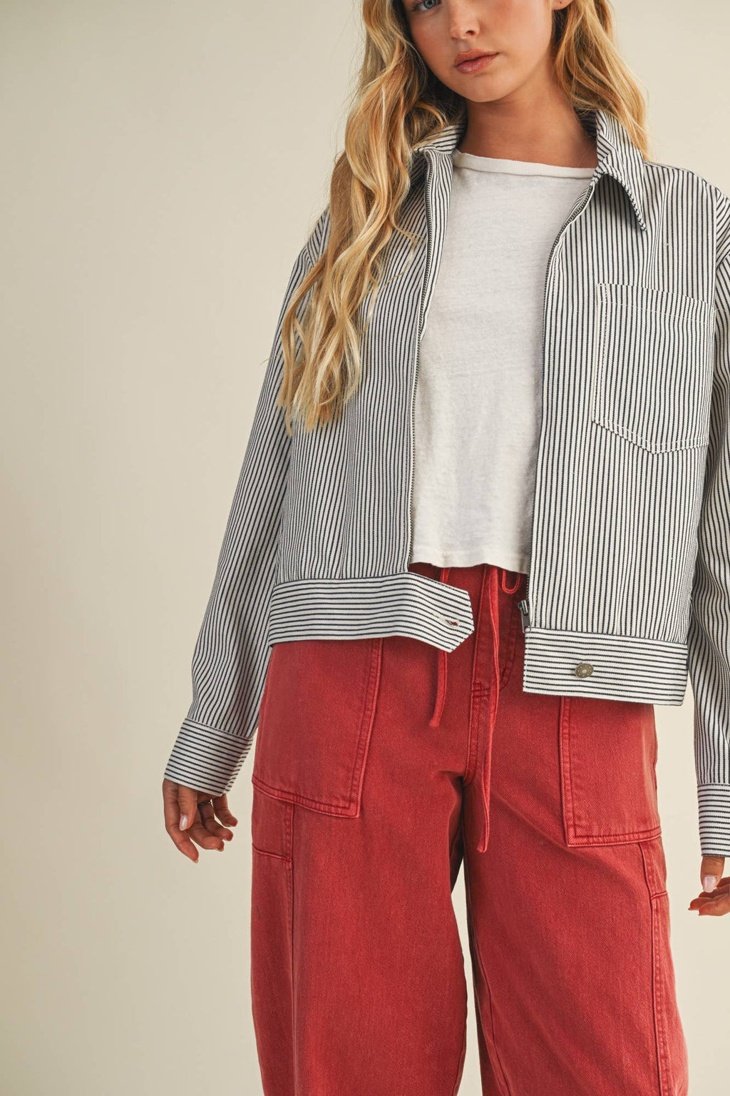 PATCH POCKET ZIP-UP JACKET