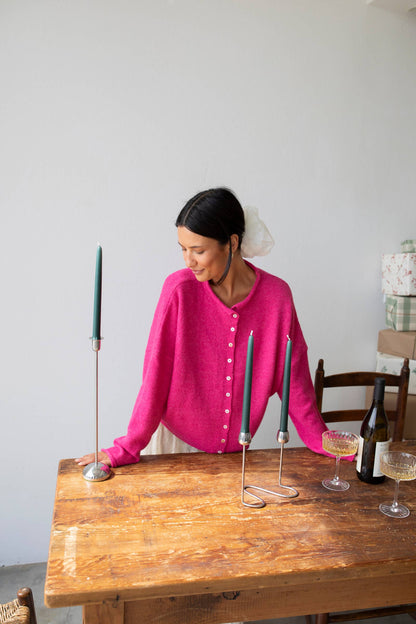 Fuchsia Piper Cardigan