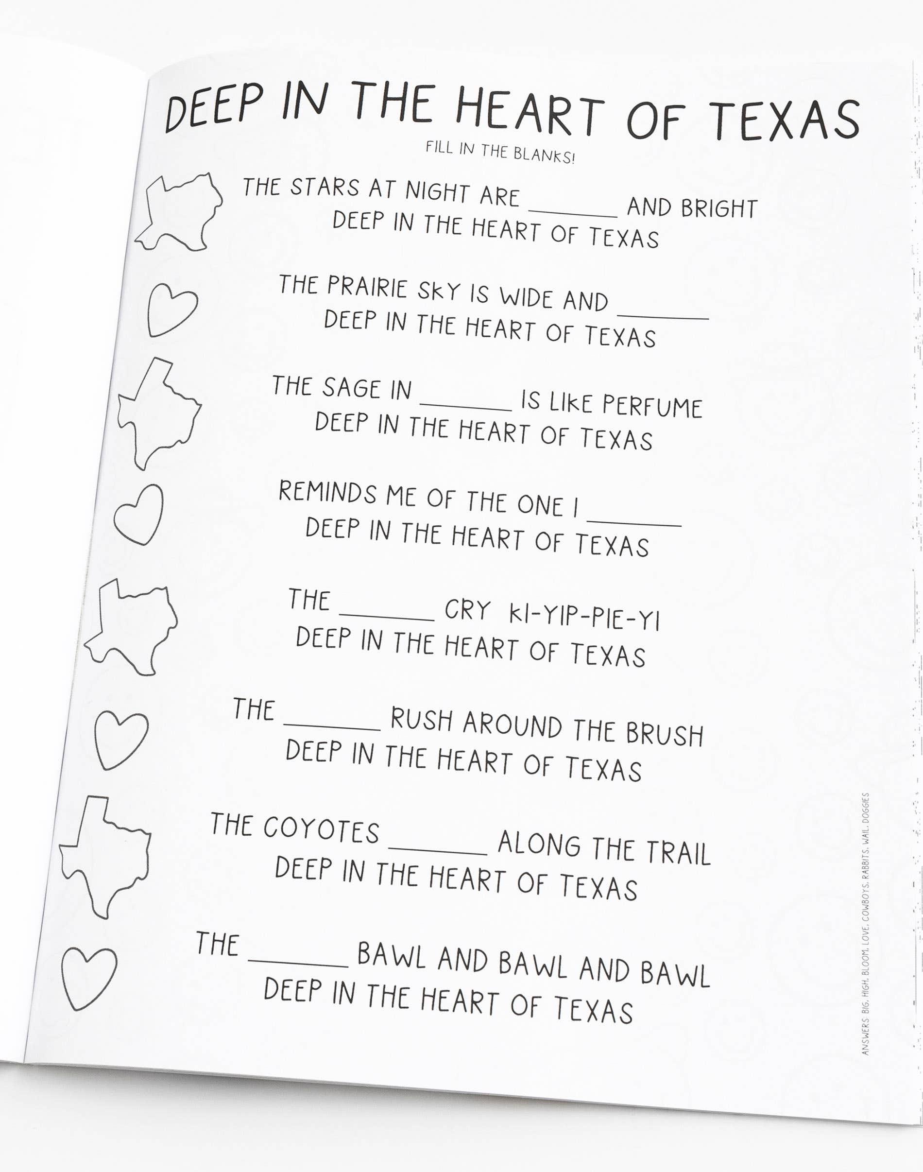 Texas Forever Western Coloring Book