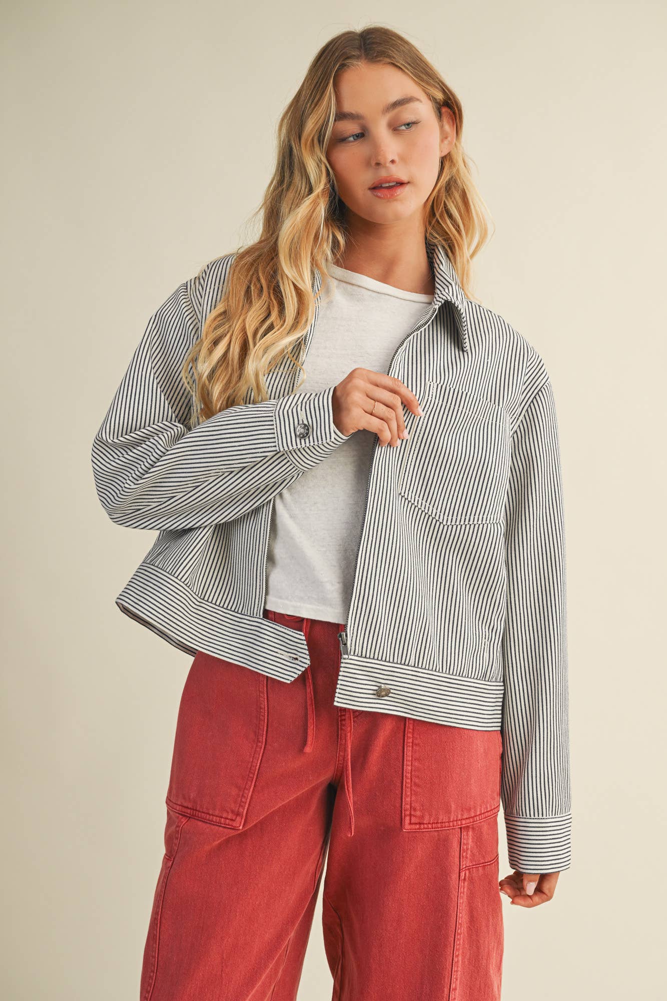 PATCH POCKET ZIP-UP JACKET