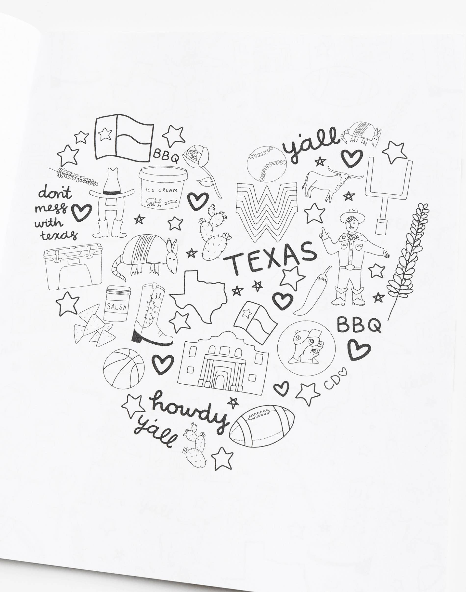Texas Forever Western Coloring Book