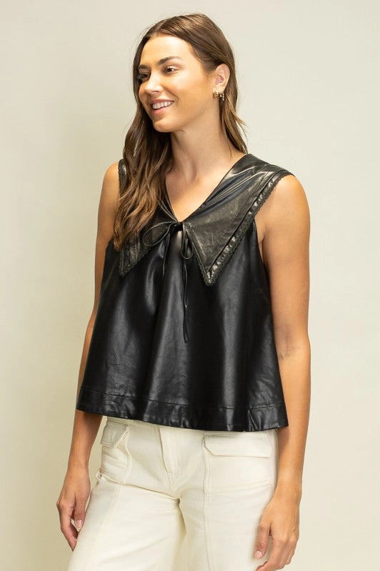 after hours bow faux top